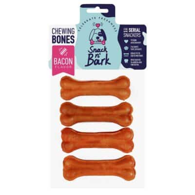 Snack n' Bark Bone Pressed With Flavor Bacon  10cm  45gr 4 τμχ