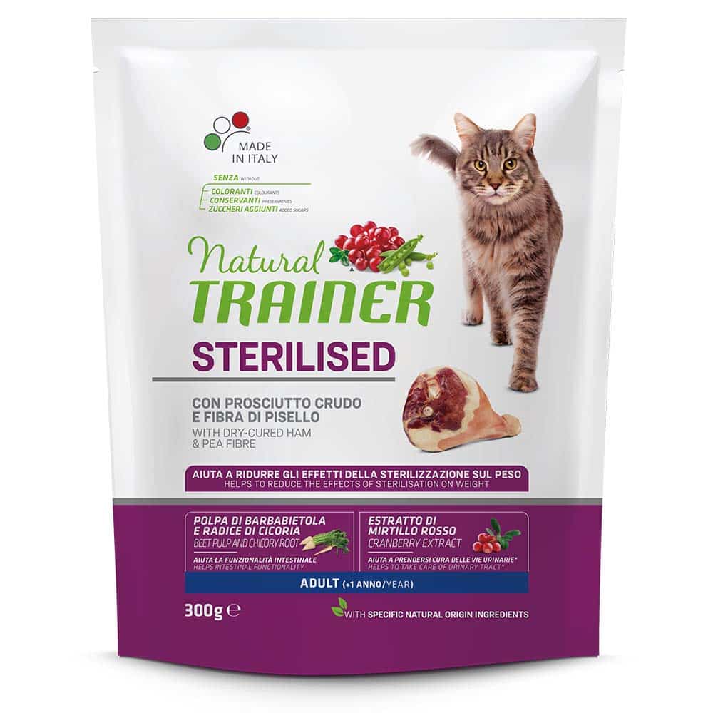 Natural Trainer Adult Sterilised -Prosciutto 300gr