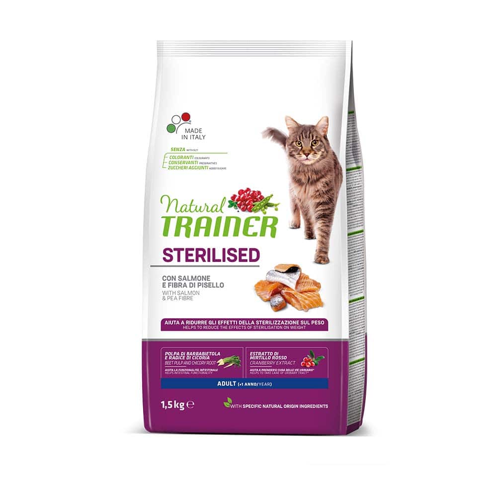 Natural Trainer Adult Sterilised-Salmon 1,5kg