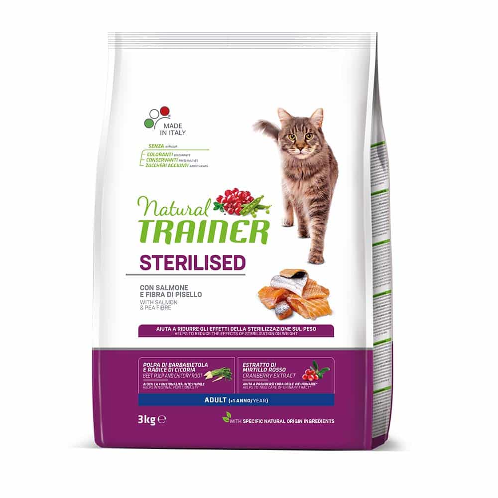 Natural Trainer Adult Sterilised-Salmon 3kg