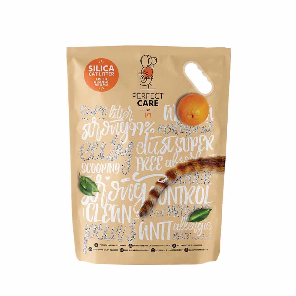 Perfect Care Cat Silica Litter Πορτοκάλι 15l
