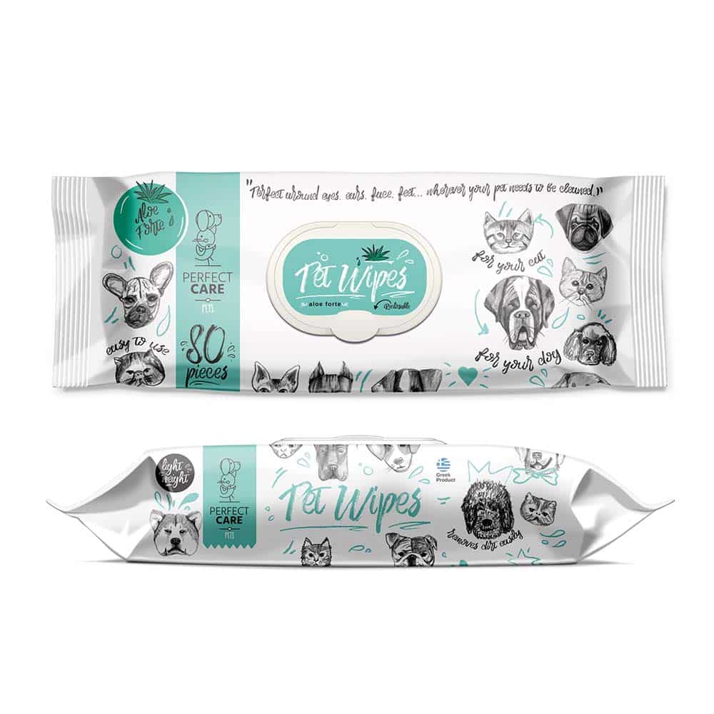 Perfect Care Pet Wipes Aloe Forte 80 μαντ.