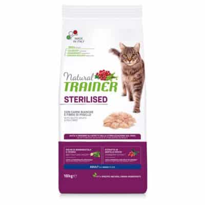 Natural Trainer Adult Sterilised-White Meats 10kg