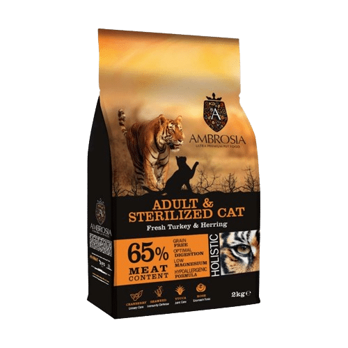 Ambrosia Adult Cat - Sterilised 2kg
