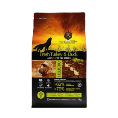 Ambrosia Grain Free Adult Fresh Turkey & Duck 2Kg