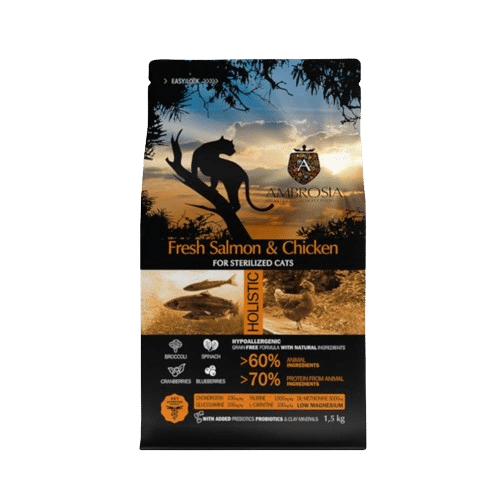 Ambrosia Grain Free Cat Adult Sterilized Fresh Salmon & Chicken 5Kg