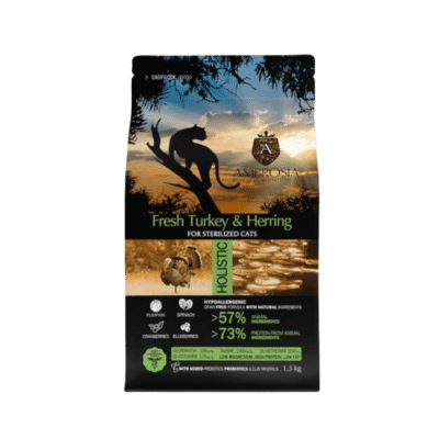 Ambrosia Grain Free Cat Adult Sterilized Fresh Turkey & Herring 1,5Kg