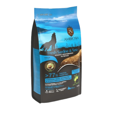 Ambrosia Mediterranean Diet Grain Free Adult Fresh Sardine & Tuna 1,5kg