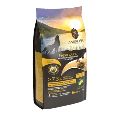 Ambrosia Mediterranean Diet Grain Free Adult Sensitive Fresh Duck 5kg