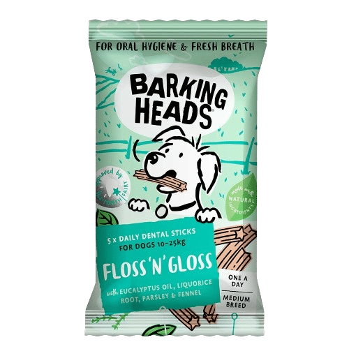 Barking Heads Floss n Gloss - Dental Sticks Medium-Large Paws 150gr