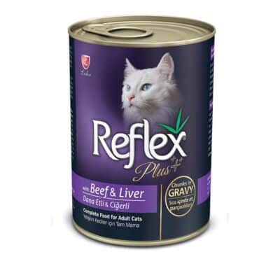 Reflex Plus Cat Kομμάτια Βοδινό & Συκώτι σε Σάλτσα 400gr