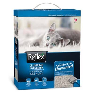 Reflex Clumping Cat Litter Bentonite for Sensitive Cats Unscented 10L