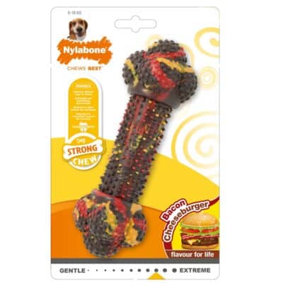Nylabone Strong Chew Bone - Cheeseburger Small