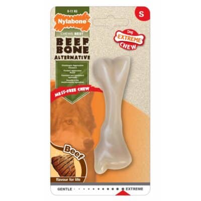 Nylabone Extreme Chew Bone - Beef Small